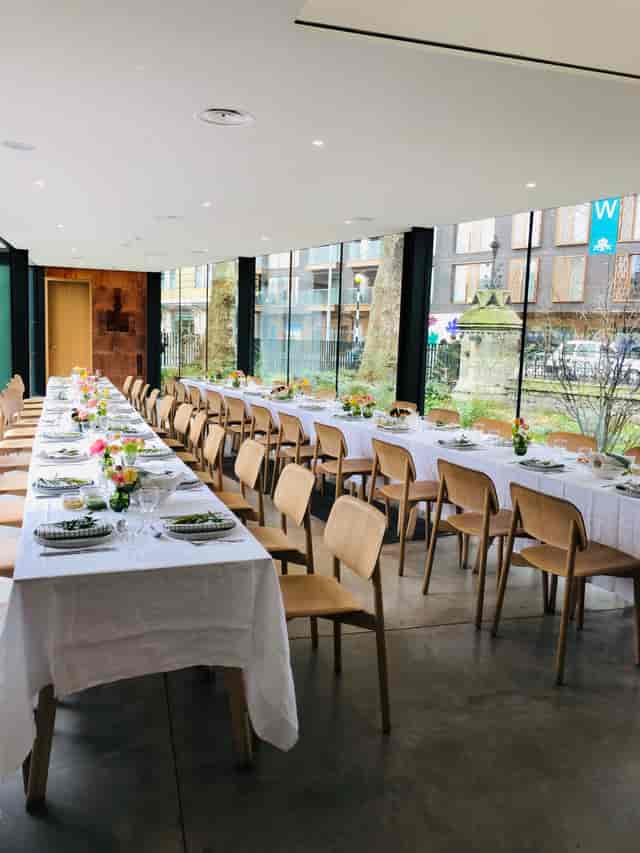 Elegant dining setup at The Garden Restaurant, ideal for corporate events and gatherings.
