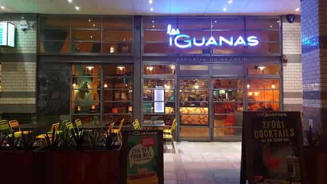 Vibrant restaurant entrance at Las Iguanas Basingstoke for casual meetings and events.