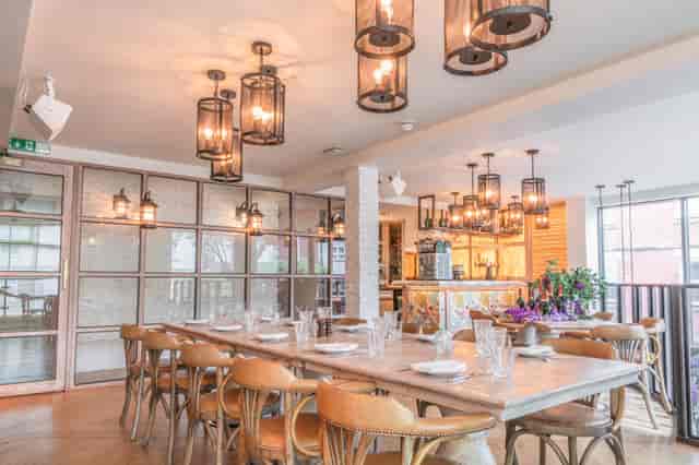 Elegant dining space in The Blossom Room, perfect for intimate gatherings and corporate events.