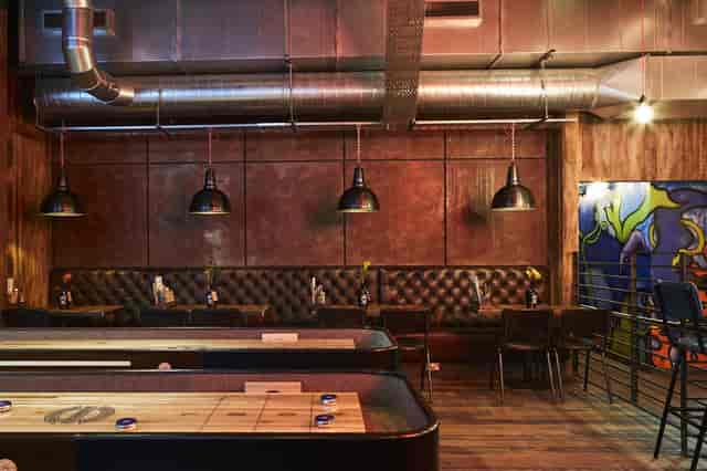 Stylish Games Room at BrewDog Tower Hill, ideal for networking and team-building events.