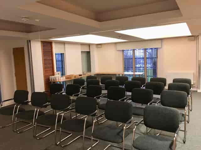 Anchor Room in St Barnabas Church: bright, versatile meeting space for workshops and presentations.