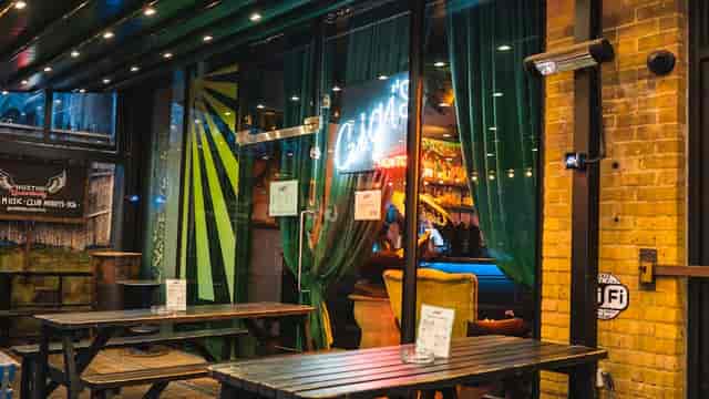 Ground Floor at Gigi's Hoxton: vibrant venue with lush decor for networking events.