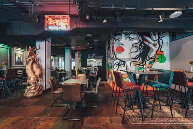 Vibrant Gigi's Hoxton ground floor, ideal for creative events and gatherings.