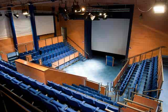 Thinktank Theatre auditorium with tiered seating for conferences and presentations.