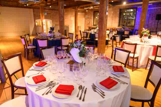 London Sugar Store banquet, elegant corporate event.