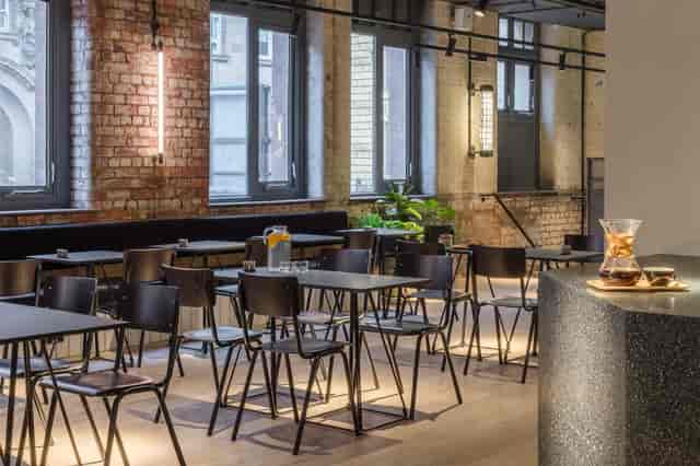 Modern coworking space in Whitworth Locke, ideal for workshops and networking events.