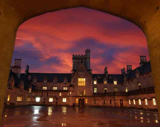 Elegant venue at Royal Agricultural University with historic architecture for events.