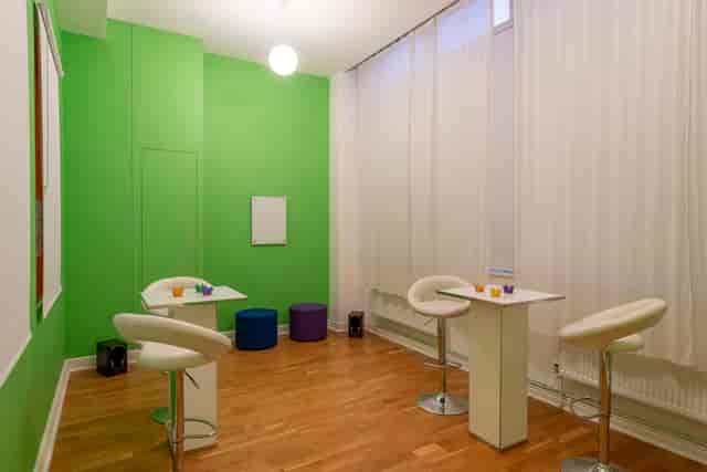 Vibrant Ganesha studio at Tara Yoga Centre, ideal for workshops and meetings.