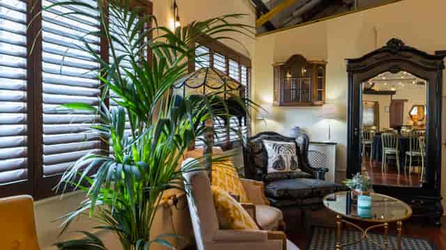 Victorian Loft Chalet event venue, chic lounge dining