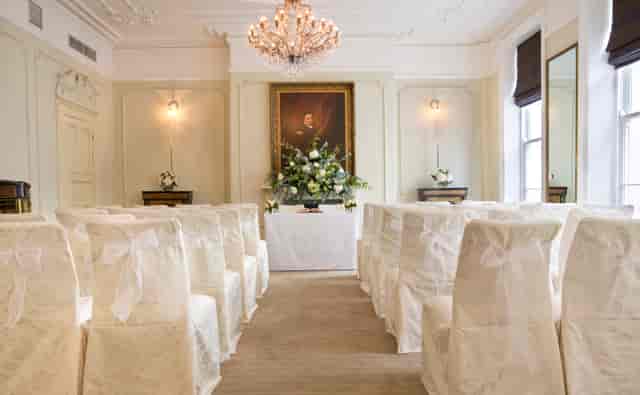 Elegant Niagara Room at Brown's Hotel, perfect for weddings and intimate gatherings.