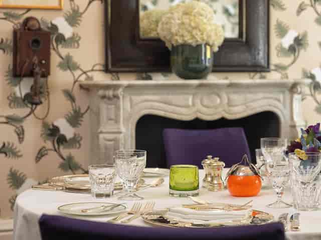 Graham Bell at Brown's Hotel with elegant dining table for sophisticated events.