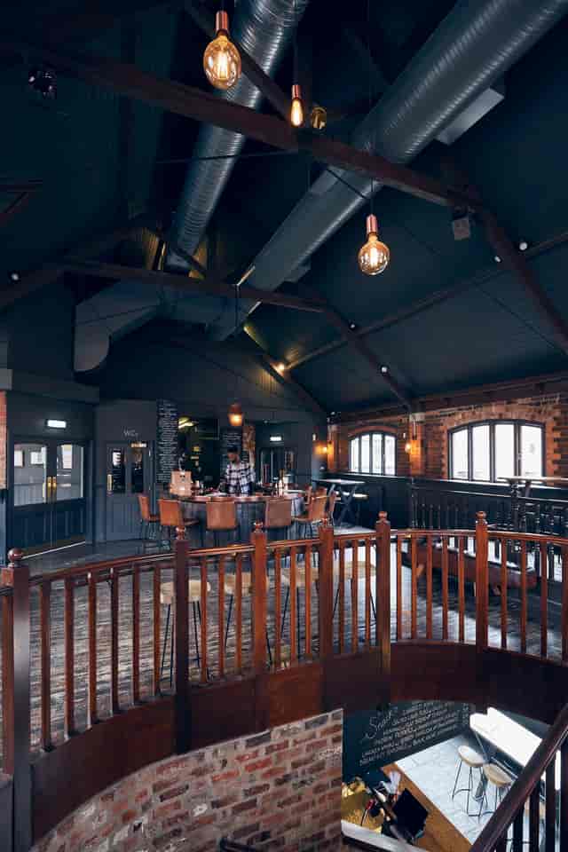 Stylish Gin Terrace in The Distillery Birmingham, ideal for intimate events and networking.