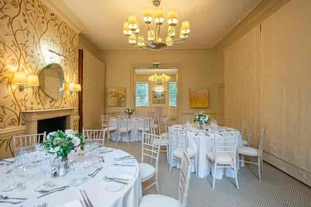 Elegant Garden Room banquet, Cavendish Square, corporate event, wedding reception