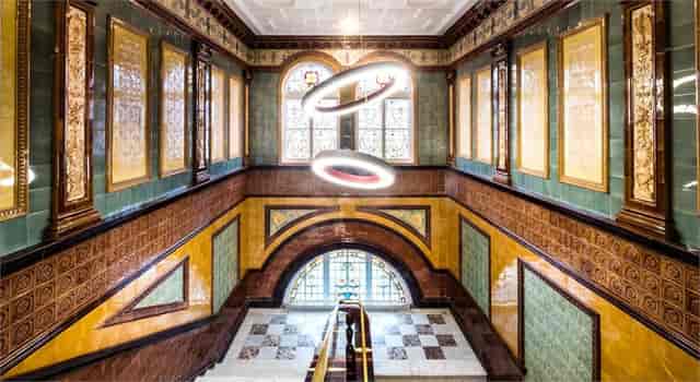 Stunning staircase in The Council Room, Hotel Indigo Durham for events and receptions.