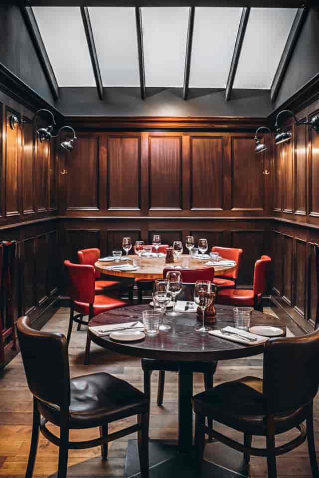 Intimate dining space in Goodman - Mayfair, ideal for corporate dinners and private events.