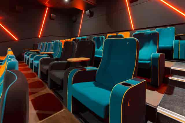 Modern theater seating in Screen 11, The Light Cinema Stockport for events and film screenings.