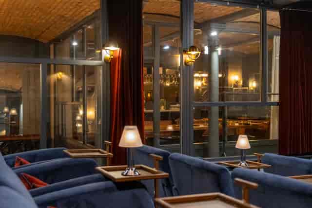 Sophisticated lounge with plush seating for intimate meetings and networking events.