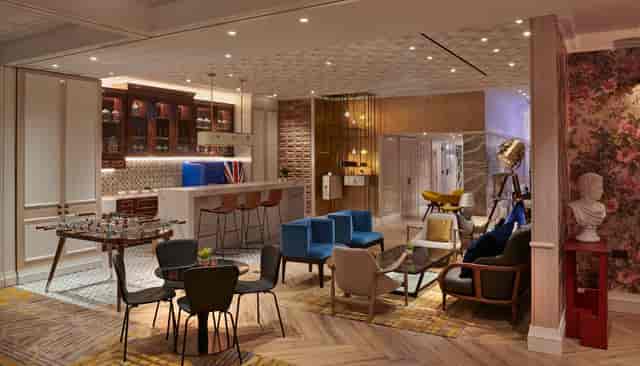Modern meeting space at Grace & Favour, Great Scotland Yard Hotel for events and gatherings.