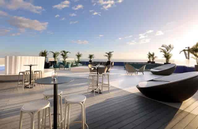 Rooftop event space at Hard Rock Hotel Tenerife with panoramic views for upscale gatherings.