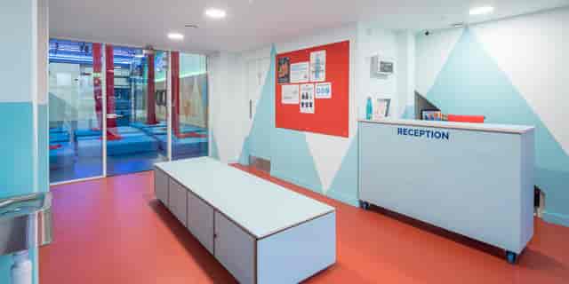 Modern reception area at Studio 1 Peckham, perfect for meetings and events.