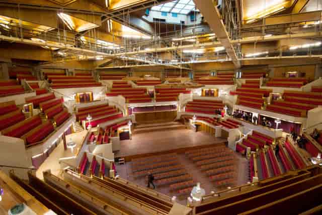 Great Hall in TivoliVredenburg with tiered seating for events and performances.
