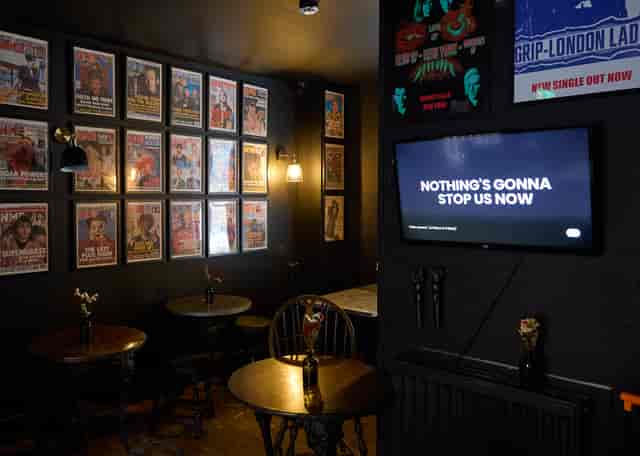 Karaoke booth, retro decor, private party, music event