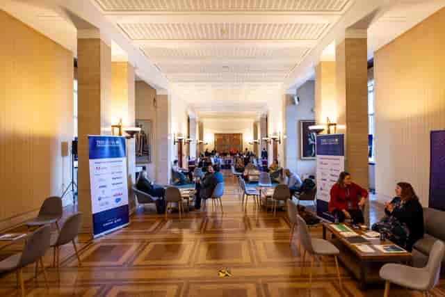 Chancellor's Hall at University of London, elegant meeting space for networking events.