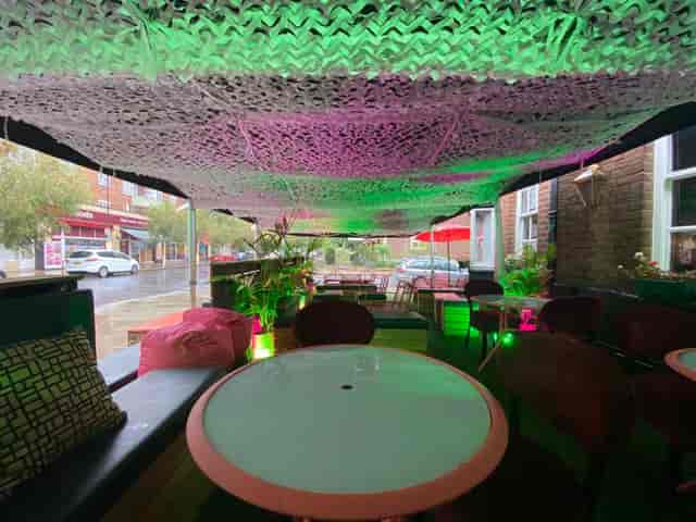Cozy Winter Terrace at Biddy Mulligan's, perfect for gatherings and meetings.