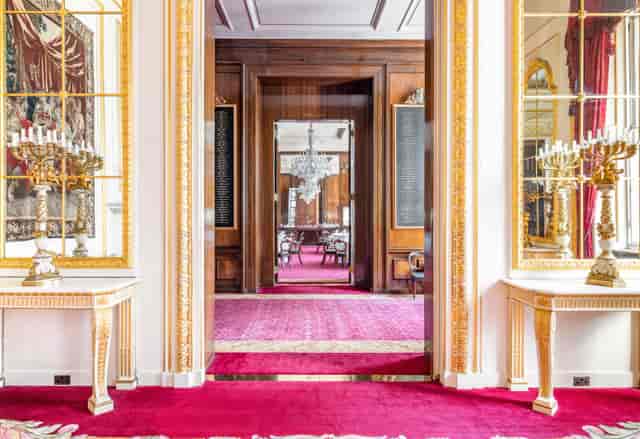 Elegant Drawing Room at Goldsmiths' Hall, ideal for receptions and formal events.