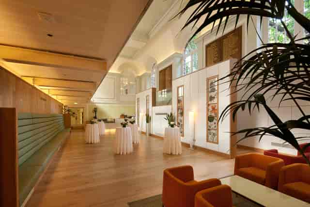 BMA House Garden networking event, modern lounge seating