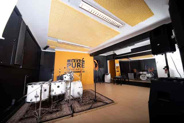 Whole Venue in Pure Rehearsal Studios, soundproof space for music workshops and showcases.