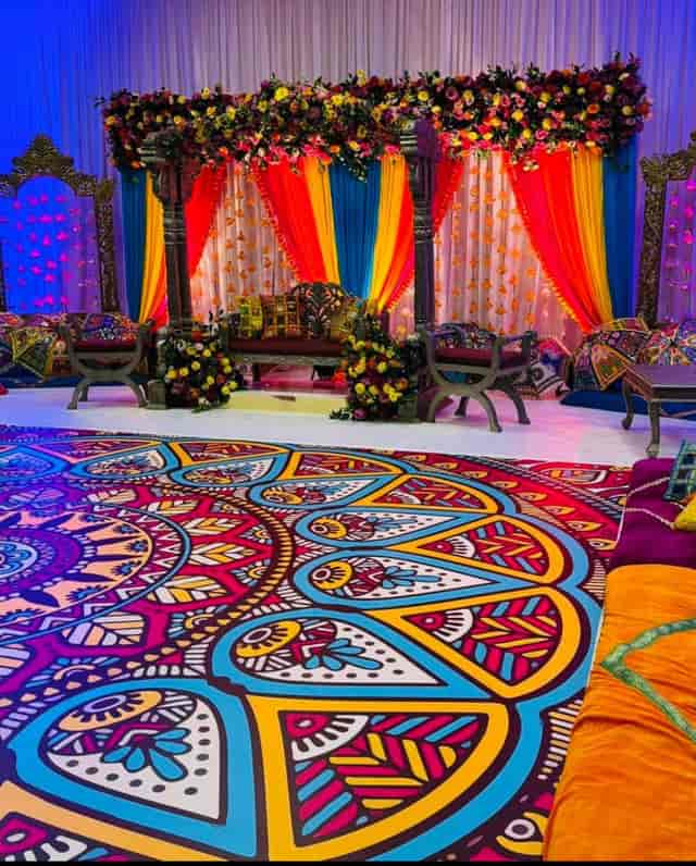 Vibrant Wansbeck Suite setup at Britannia Hotel for weddings and cultural events.