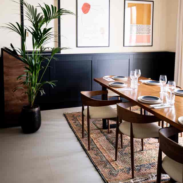 Private dining room with elegant table setup for corporate events at Pergola on the Wharf.