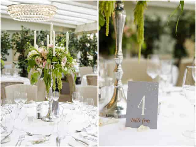 Elegant dining table with floral centerpiece at The Hoste Arms for events and celebrations.