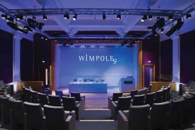 Naim Dangoor Auditorium with tiered seating, ideal for conferences and workshops.