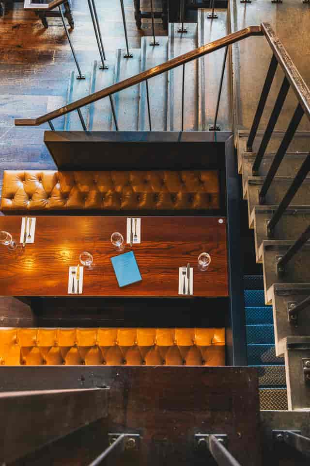 Elegant dining setup at Balls Brothers Austin Friars for corporate events and meetings.