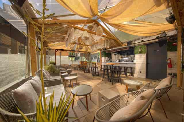 Haven Rooftop at Sanctuary Hotel NYC, stylish outdoor event space for gatherings and networking.