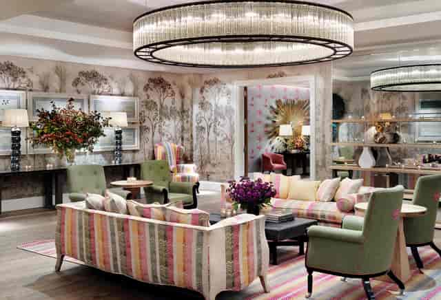 Elegant lounge at The Crosby Street Hotel, ideal for networking and small gatherings.