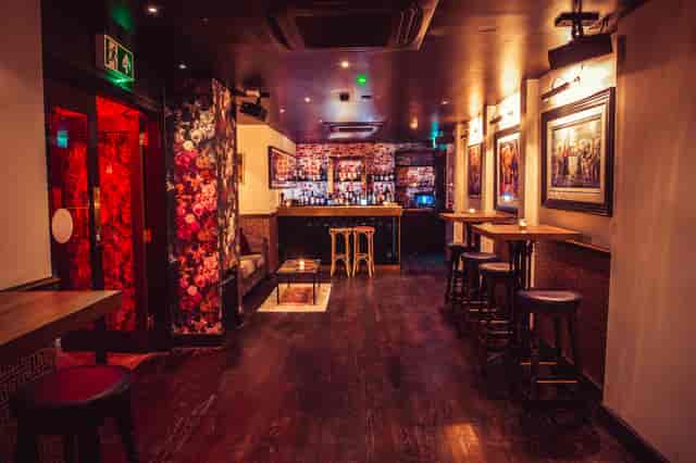 Jabberwocky venue with vibrant decor, ideal for intimate networking events.