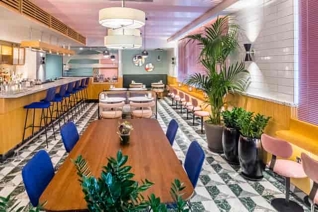 Stylish event space at Shakedown Cocktail Bar, ideal for gatherings and networking.