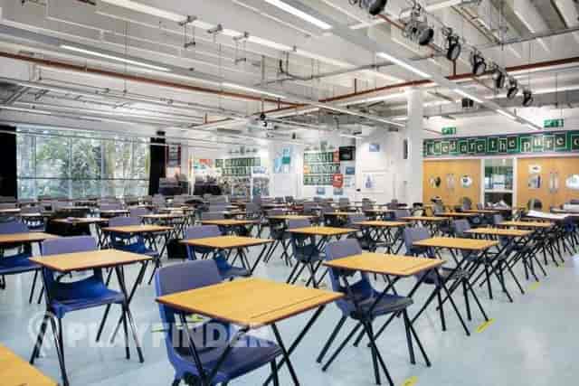 Spacious Main Hall at St Aloysius' College for workshops and seminars, featuring natural light.