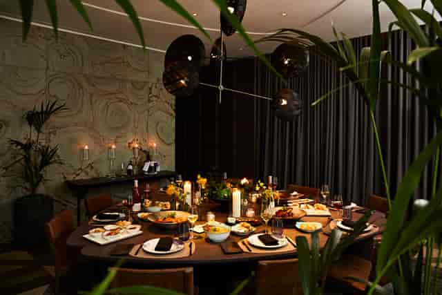 Elegant dining table in Newton - Private Dining Room for corporate events and intimate gatherings.
