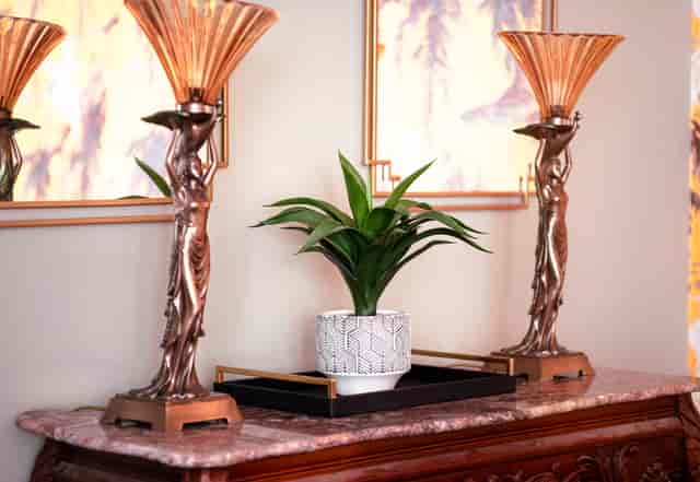 Art Deco VIP lounge at The Gatsby London, elegant event registration desk decor.