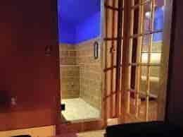 Serene DDBalance Wellness spa with calming blue lighting for wellness retreats and corporate relaxation.