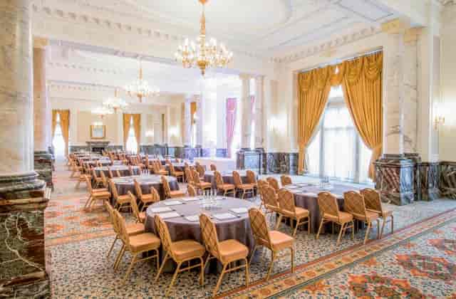 Marble Ballroom at The Landmark London, elegant decor for weddings and conferences.