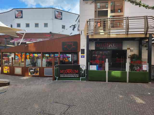 Rum Rum Bar & NightClub exterior, modern design, vibrant venue for events in Birmingham.