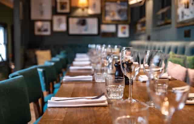 Elegant dining table setup at The Phene for intimate gatherings and corporate dinners.