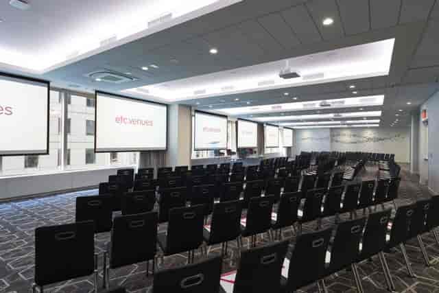 Modern conference room at etc.venues 360 Madison Avenue, ideal for events and presentations.