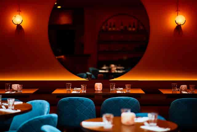 Lilly's Cafe: stylish restaurant with warm lighting, ideal for upscale events and gatherings.