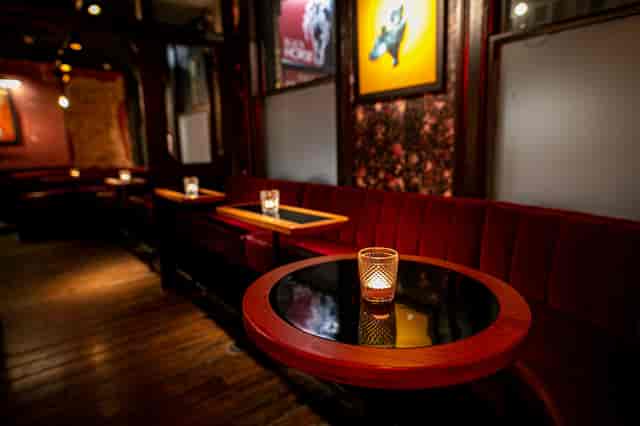 Stylish venue with warm lighting for networking events in London.